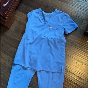 Figs Scrub Set - ceil blue